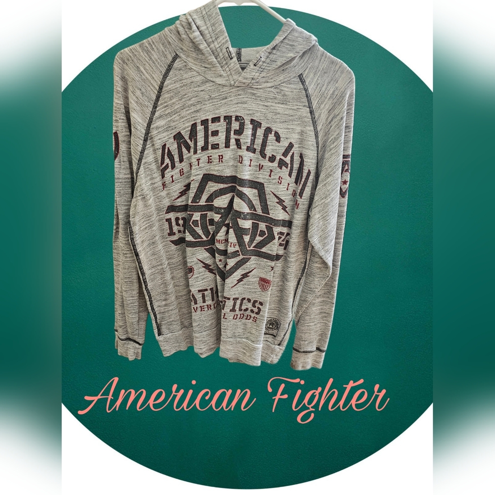 American Fighter Gray Men's Sweatshirt. Small